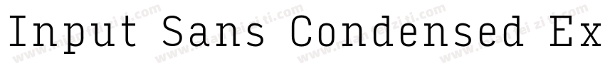 Input Sans Condensed Extra Light字体转换
